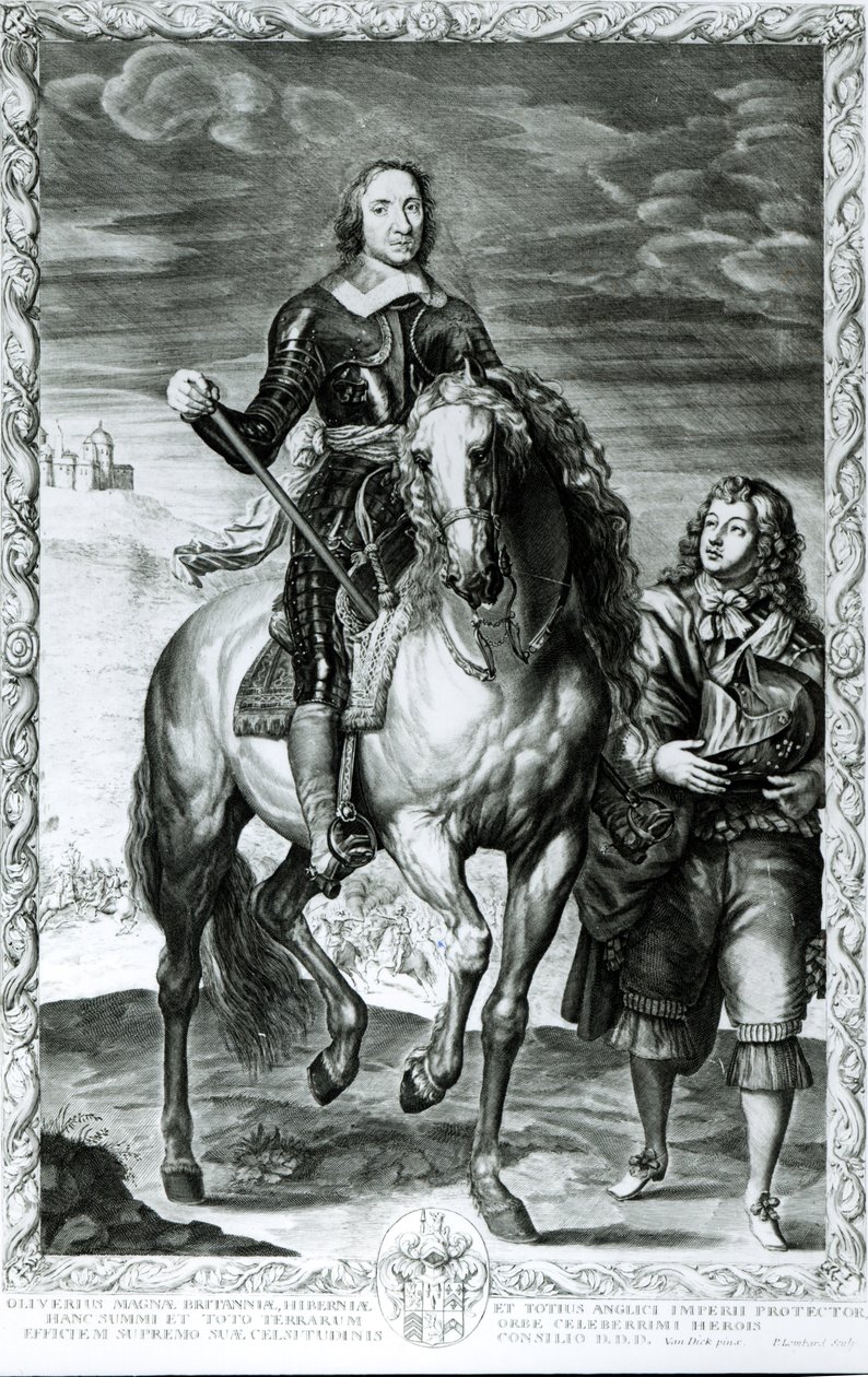 Reiterporträt von Oliver Cromwell (1599-1658) von English School