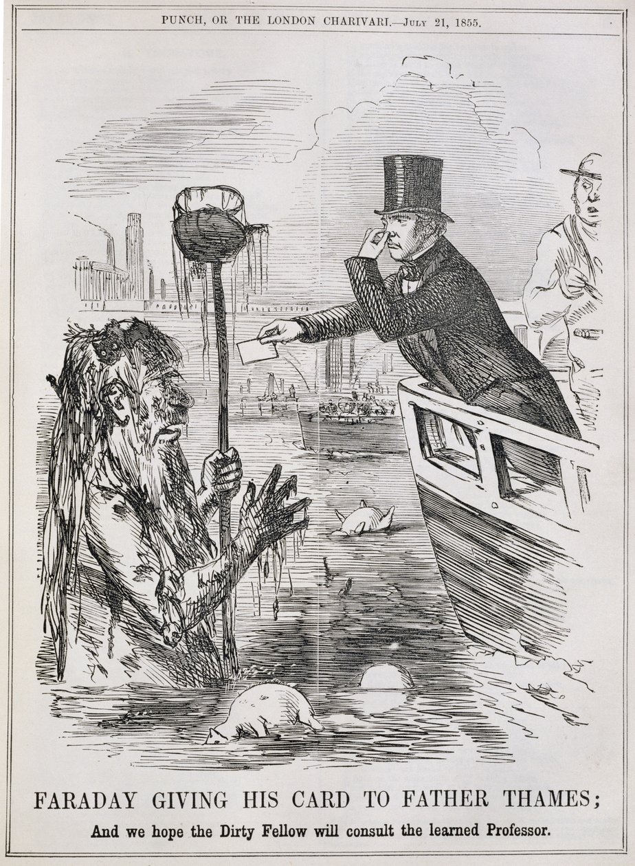 Faraday gibt seine Karte an Vater Thames, aus 