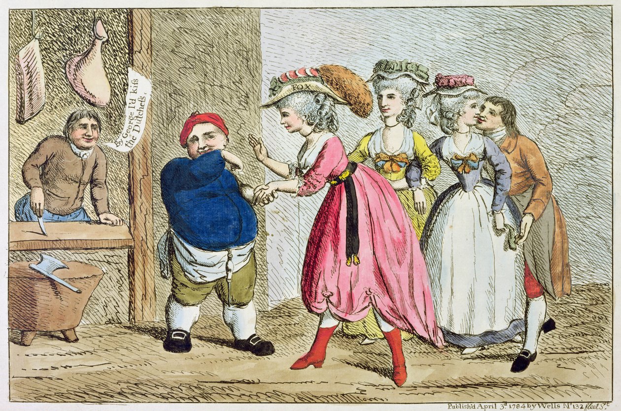 Weiblicher Einfluss oder die Devonshire-Leinwand, 1784 von English School