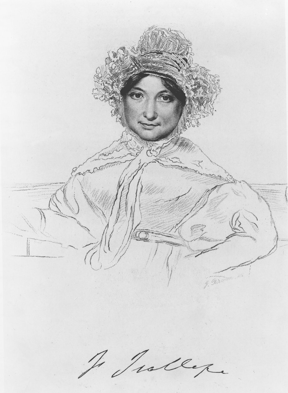 Frances Trollope (1780-1863) graviert von F.Brown von English School