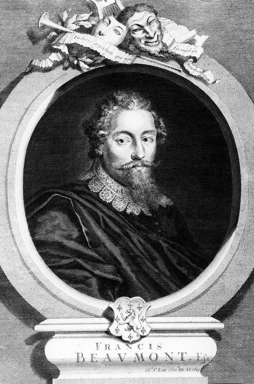 Francis Beaumont, graviert von George Vertue, 1729 von English School