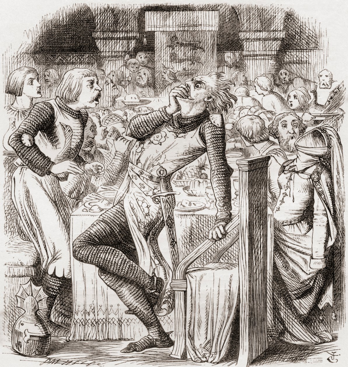 Illustration nach J. Tenniel für das Gedicht 