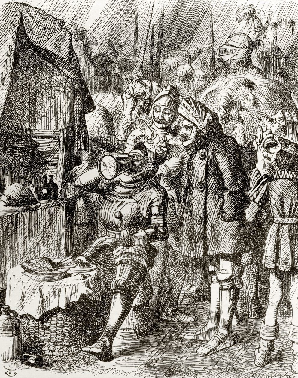 Illustration nach J. Tenniel für das Gedicht 