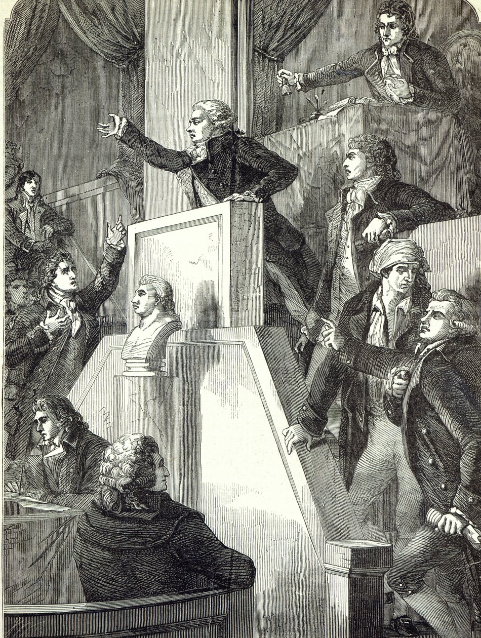 Treffen der Nationalversammlung, 1791 von English School