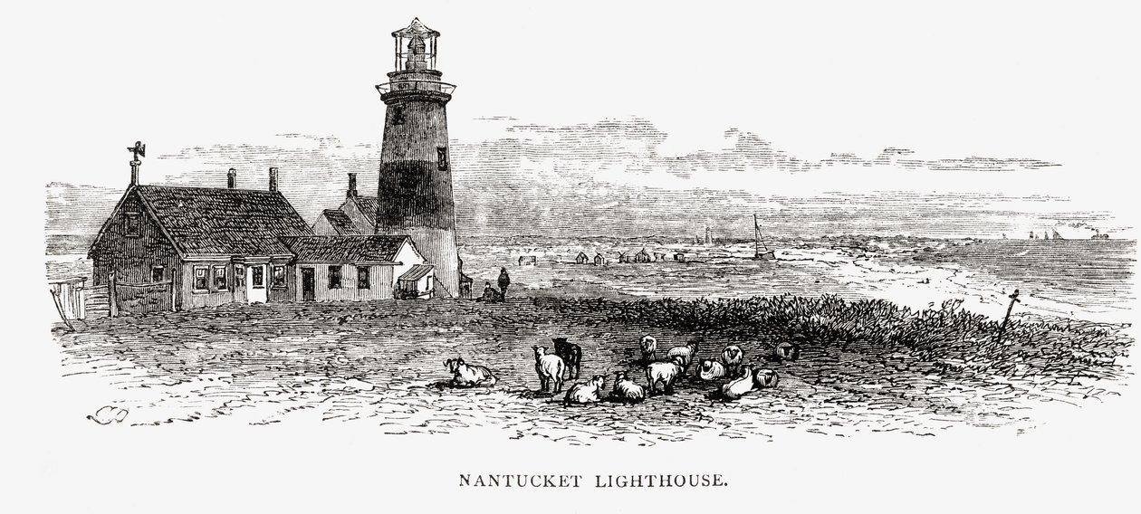 Nantucket-Leuchtturm, Massachusetts, ca. 1870, aus 