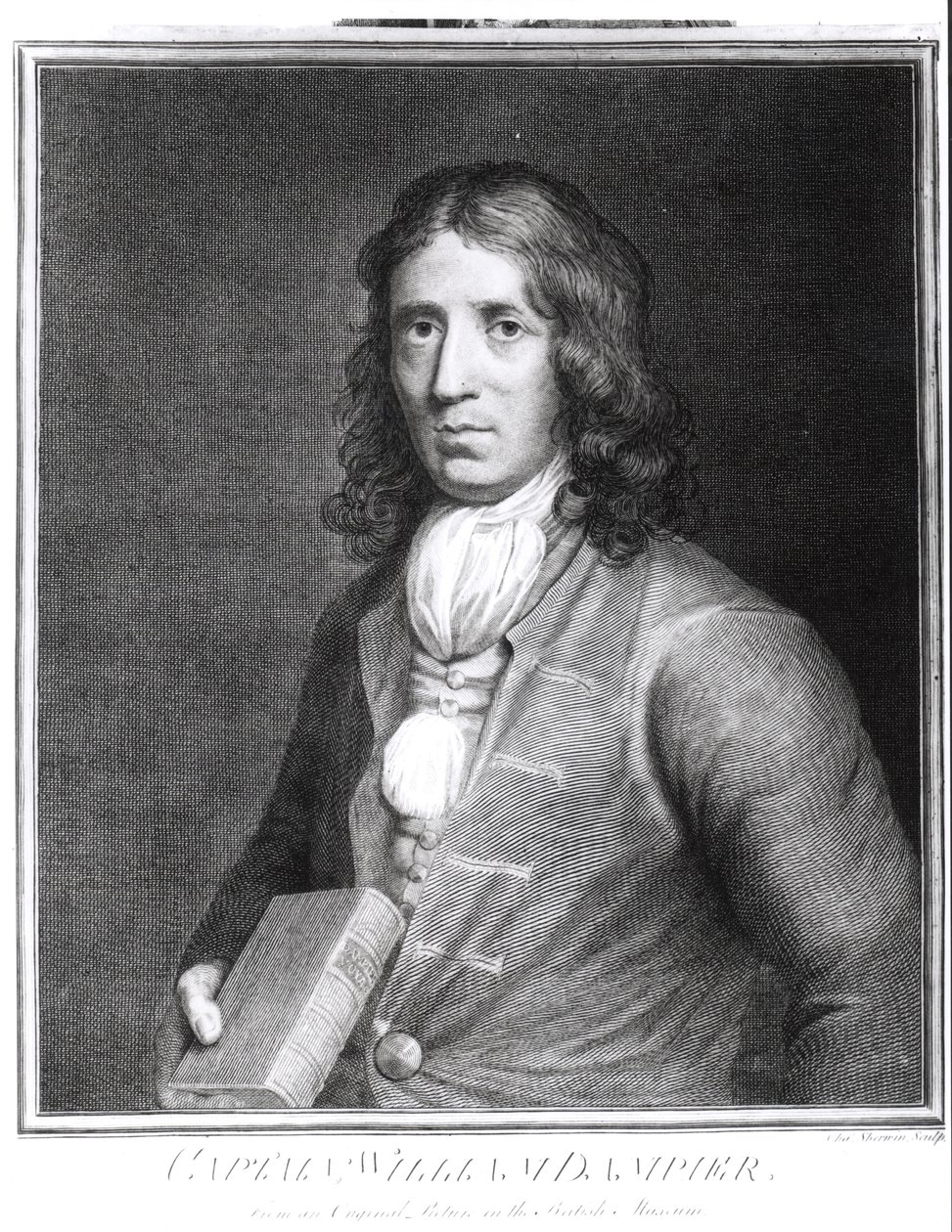 Porträt von Kapitän William Dampier (1652-1715), graviert von Sherwin von English School