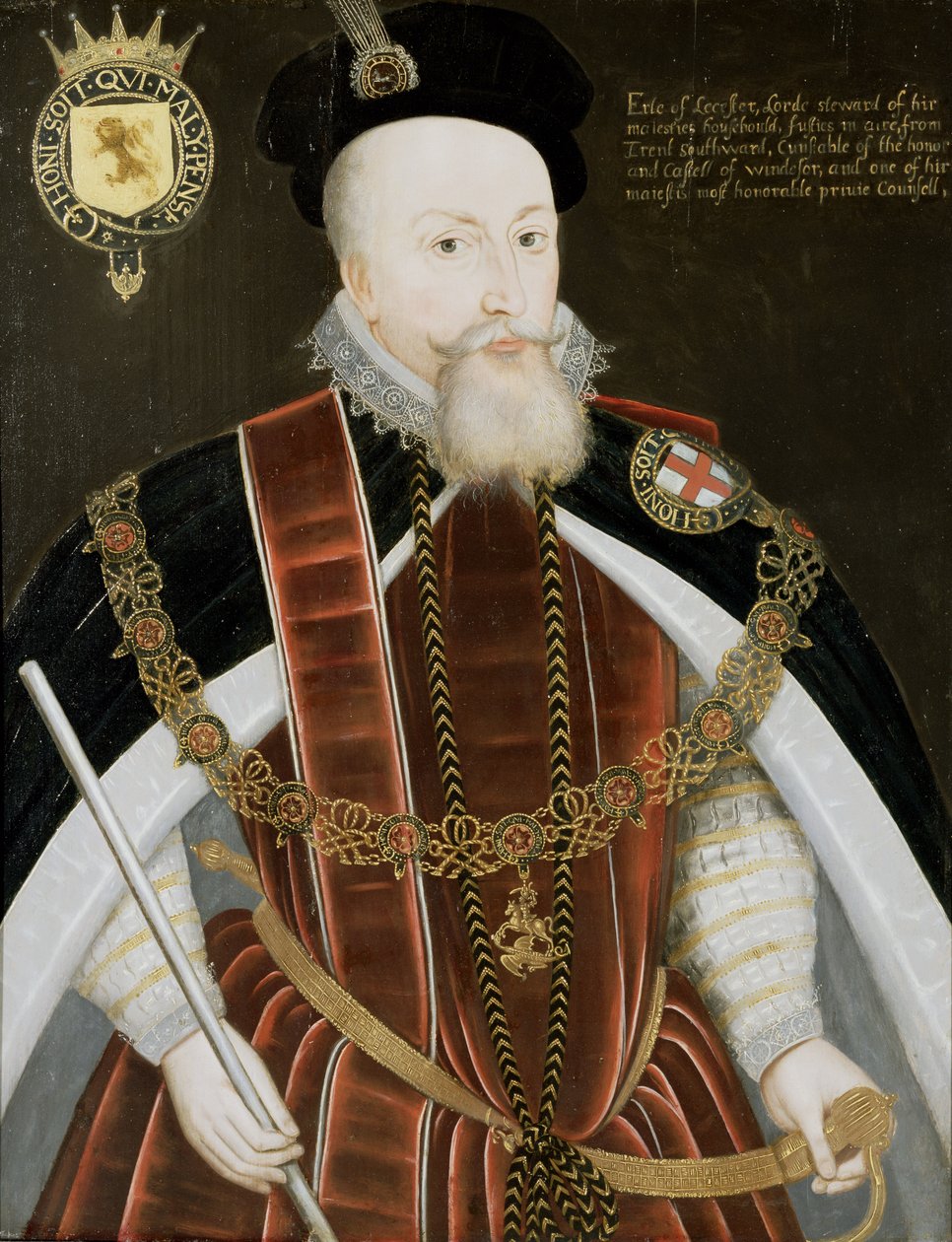 Porträt von Robert Dudley (1532-88), Earl of Leicester von English School