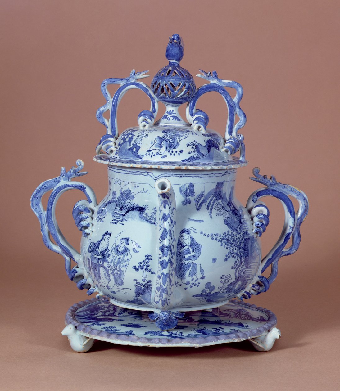 Posset-Topf und Ständer, Bristol, 1685 von English School