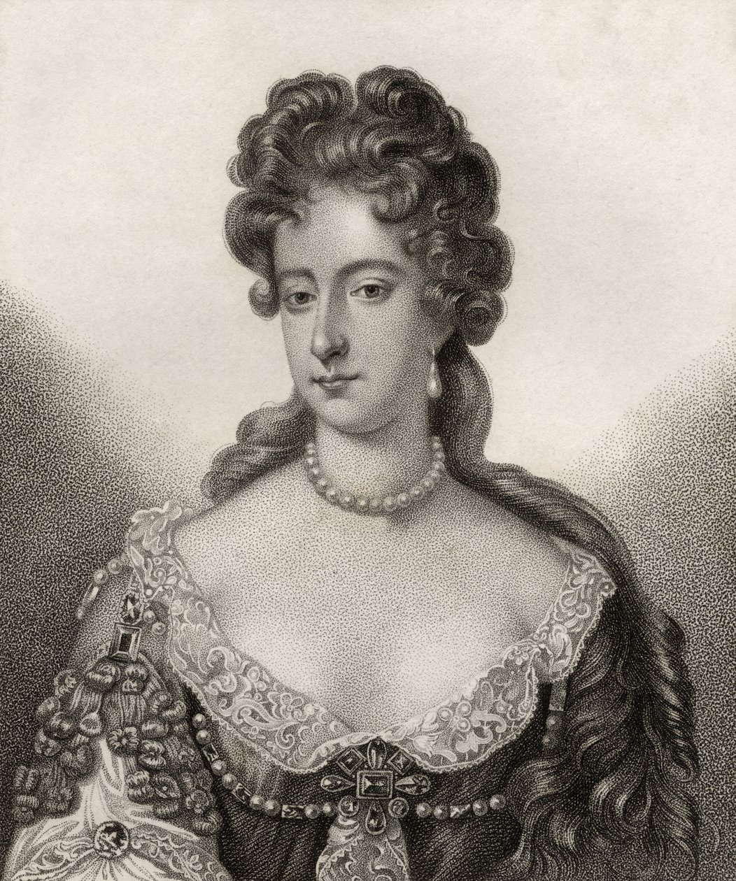 Königin Maria II., graviert von Bocquet, Illustration aus 