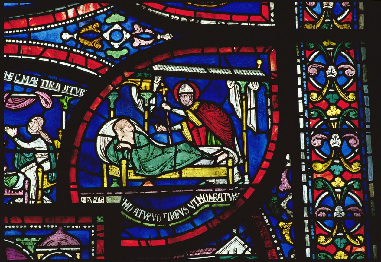 Szene aus dem Leben von St. Thomas a Becket, Fenster der Trinity Chapel, ca. 1220 von English School