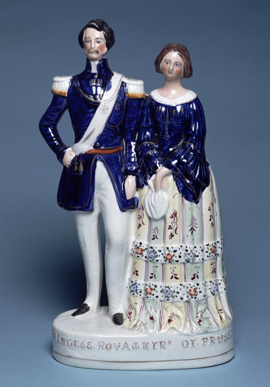 Staffordshire-Figuren der Prinzessin Royal und Prinz Friedrich Wilhelm IV. von Preußen, 1857 von English School