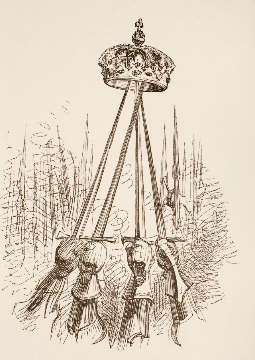 Schwerter, die die Krone stützen, 1890 von English School