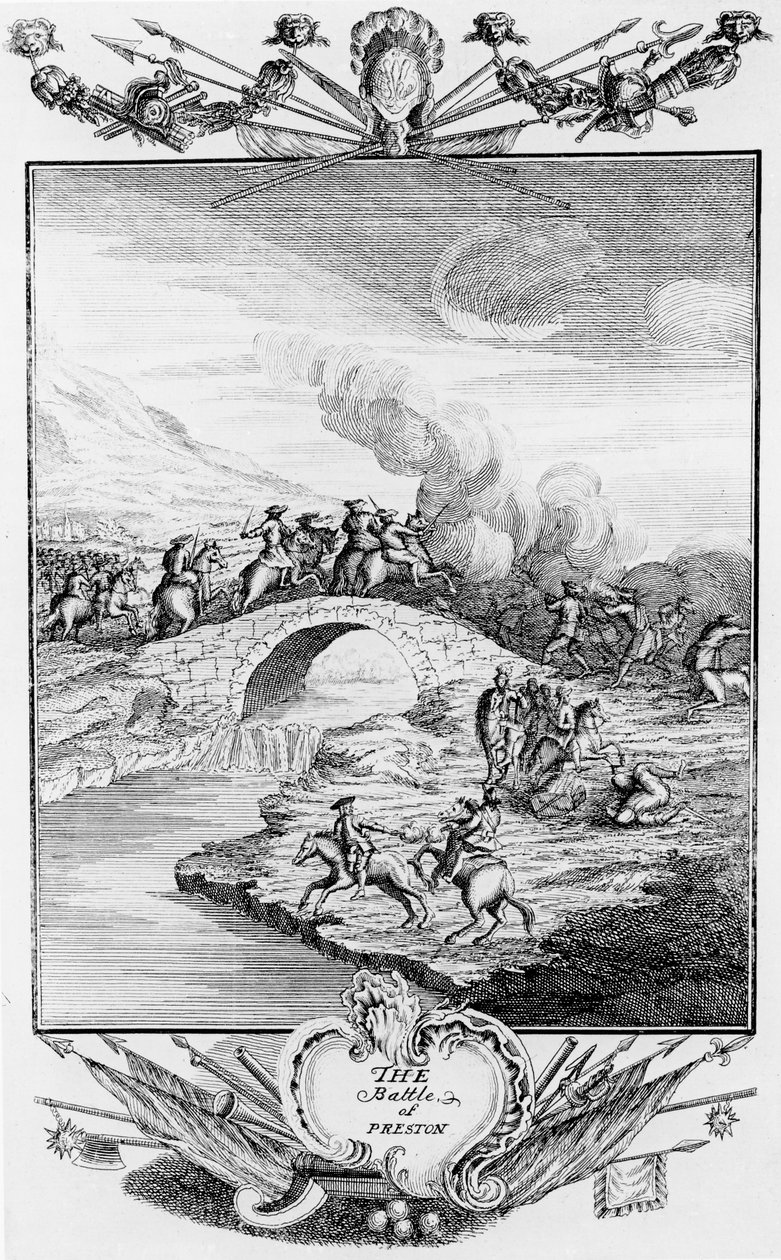 Die Schlacht von Preston, 20. August 1648 von English School