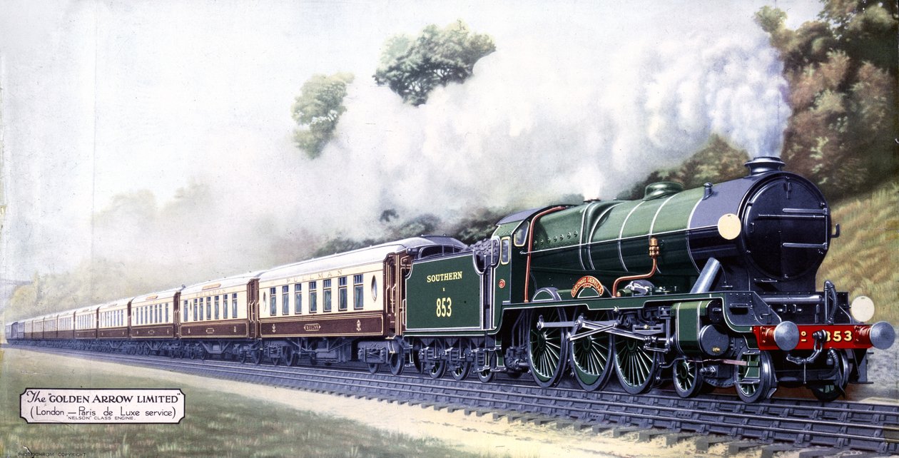 The Golden Arrow Limited, London-Paris De Luxe Service, 1900er Jahre von English School