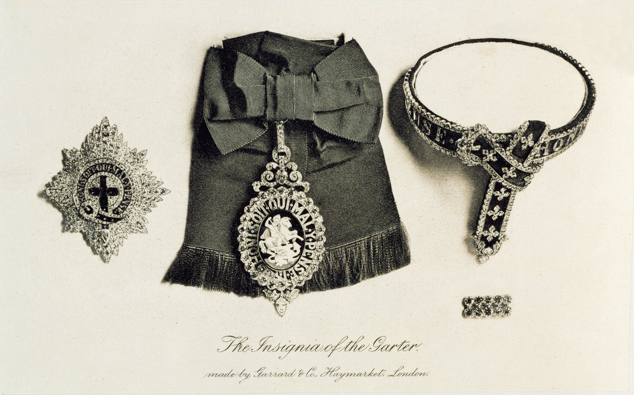 Die Insignien des Hosenbandordens, hergestellt von Garrard & Co., Haymarket, London von English School