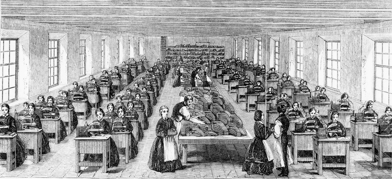Der Maschinenraum bei Somervell Brothers, Netherfield, Kendal, Illustration aus 