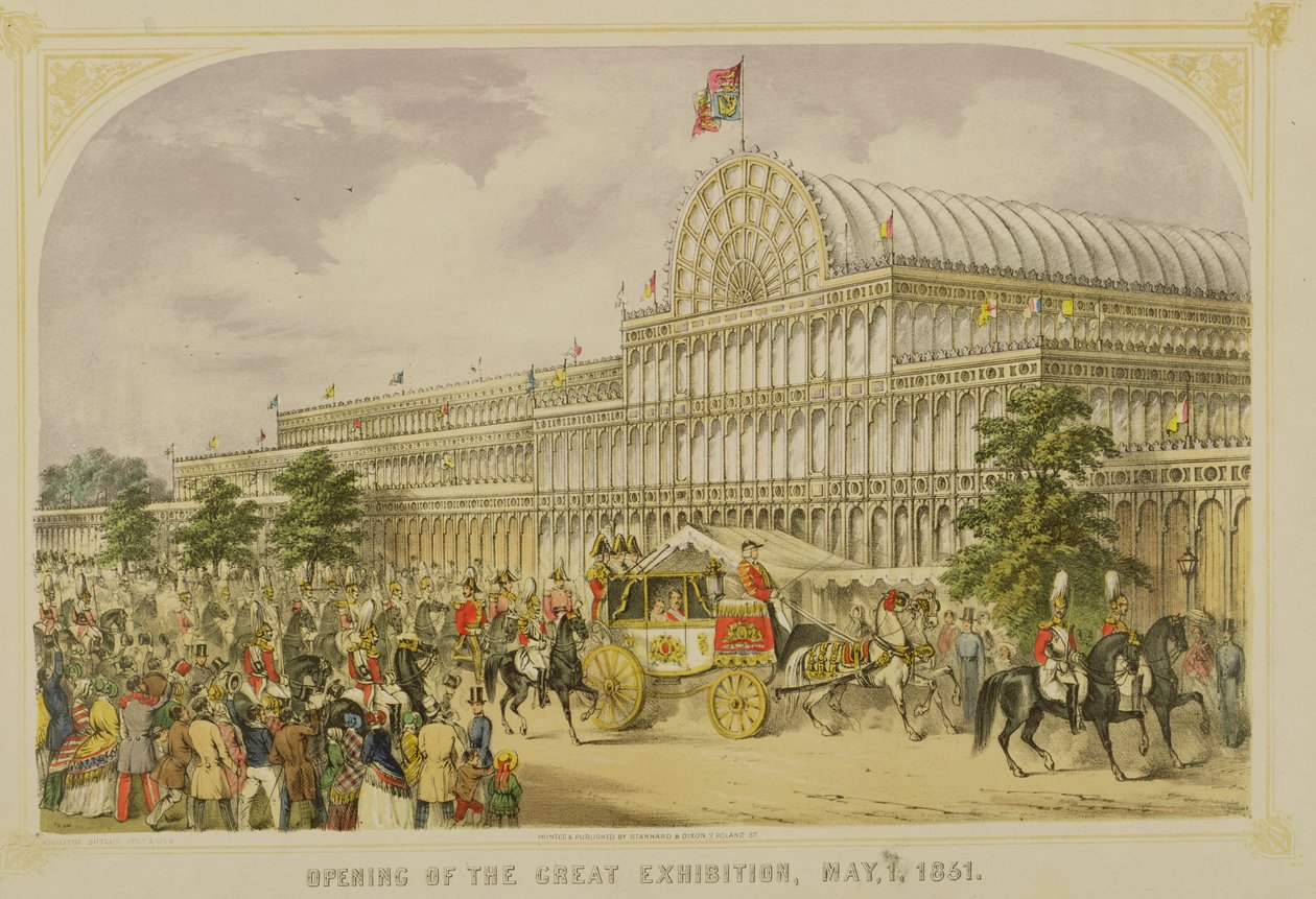 Die Eröffnung der Großen Ausstellung, 1. Mai 1851, von Augustus Butler, veröffentlicht von Stannard und Dixon von English School