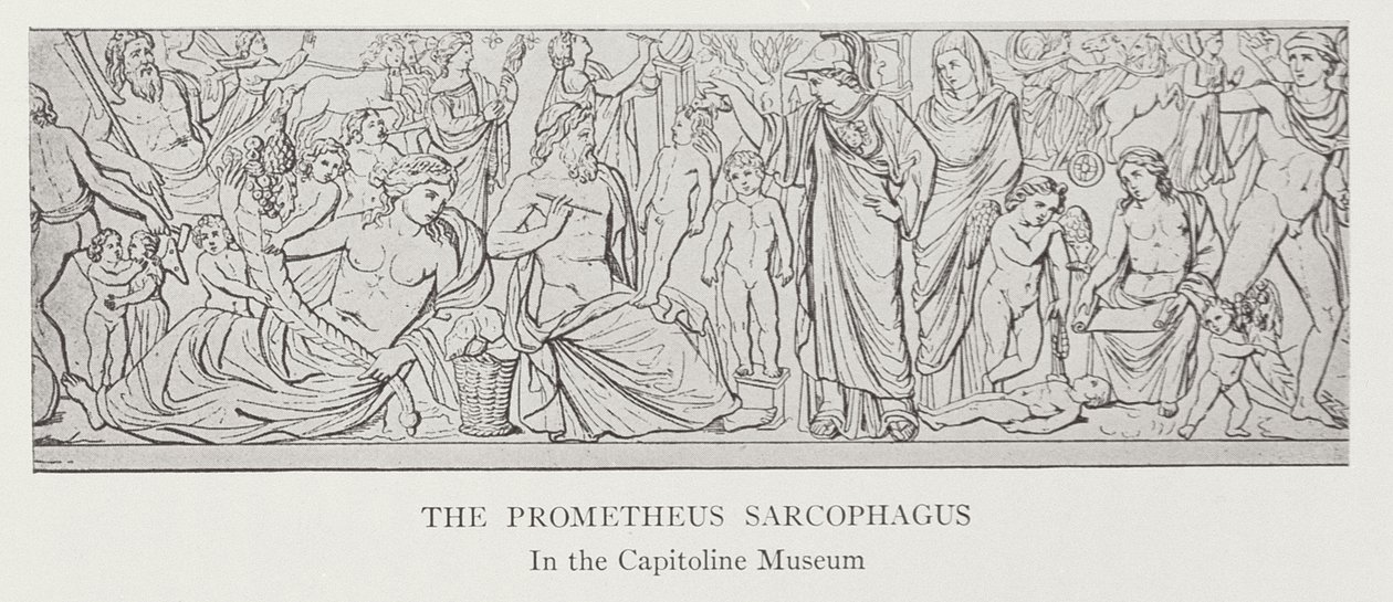 Der Prometheus-Sarkophag, nach dem Original im Kapitolinischen Museum von English School