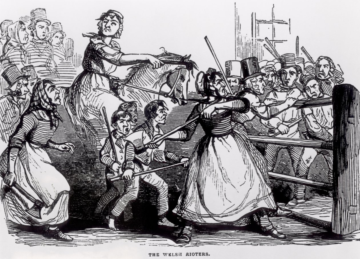Die walisischen Aufständischen, aus The Illustrated London News, 11. Februar 1843 von English School