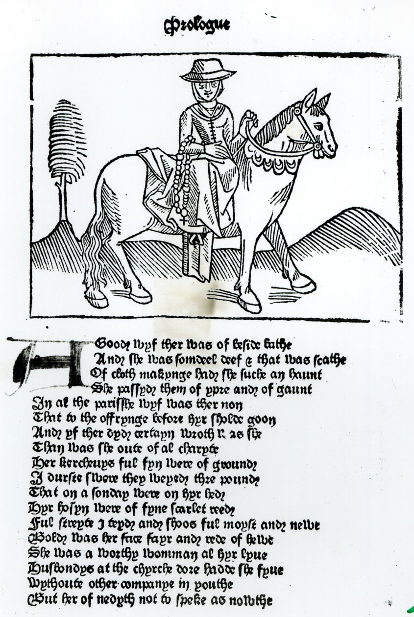 Die Frau von Bath, Illustration aus Geoffrey Chaucers 
