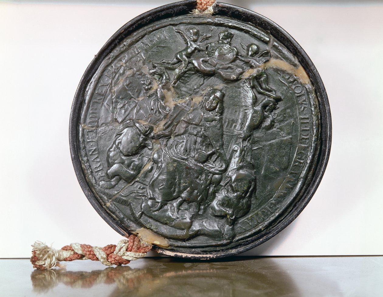 Das Siegel von König Karl II. (1630-85) aus einer Charta, die der Hudson Bay Company gewährt wurde von English School