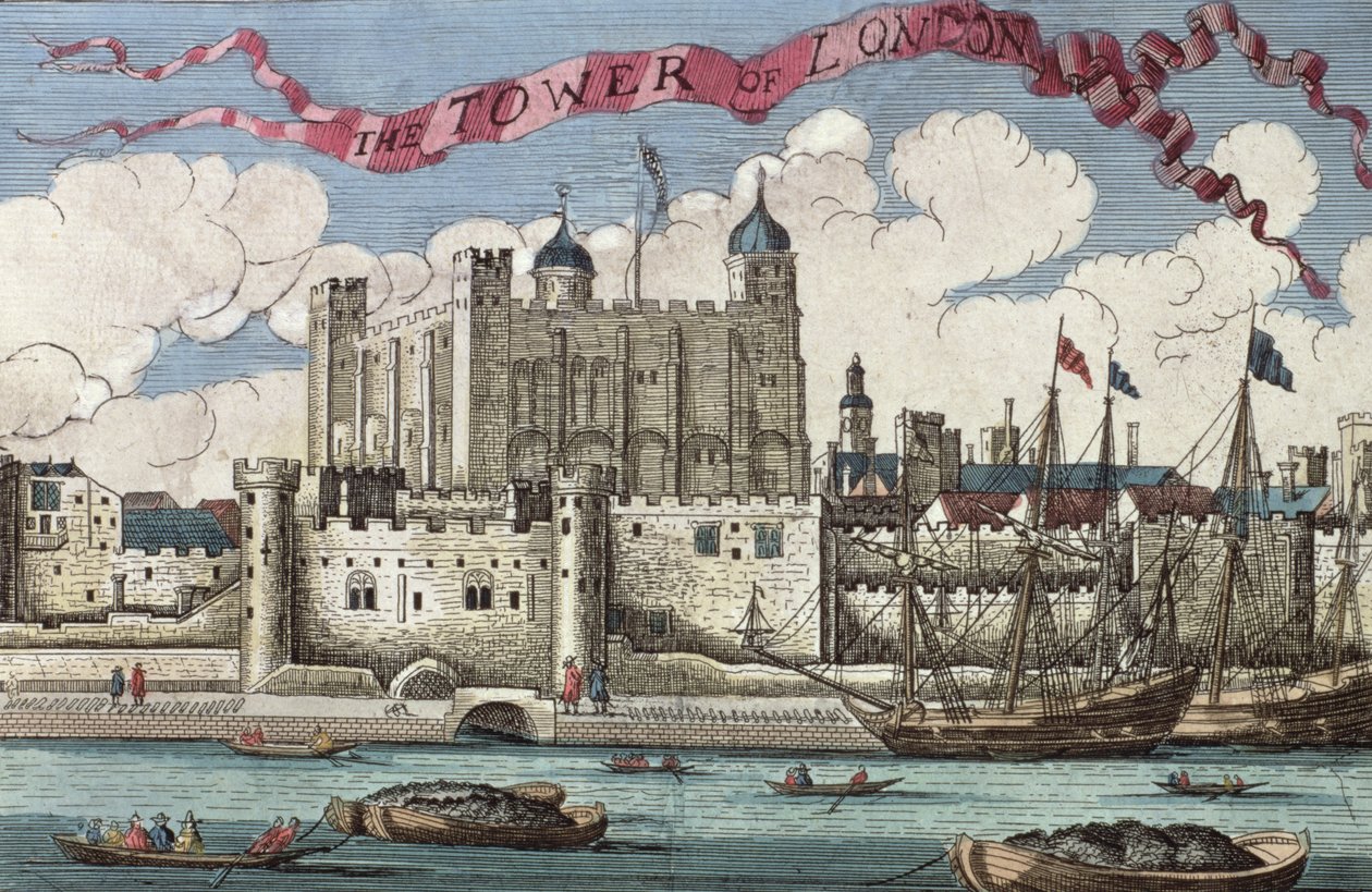 Tower of London vom Fluss Thames aus gesehen, aus 