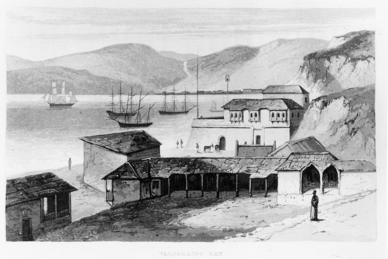Valparaiso-Bucht um 1820, aus 