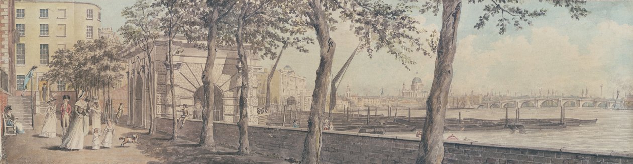 Blick auf die Blackfriars Bridge, von der York Terrace, 1786 von English School
