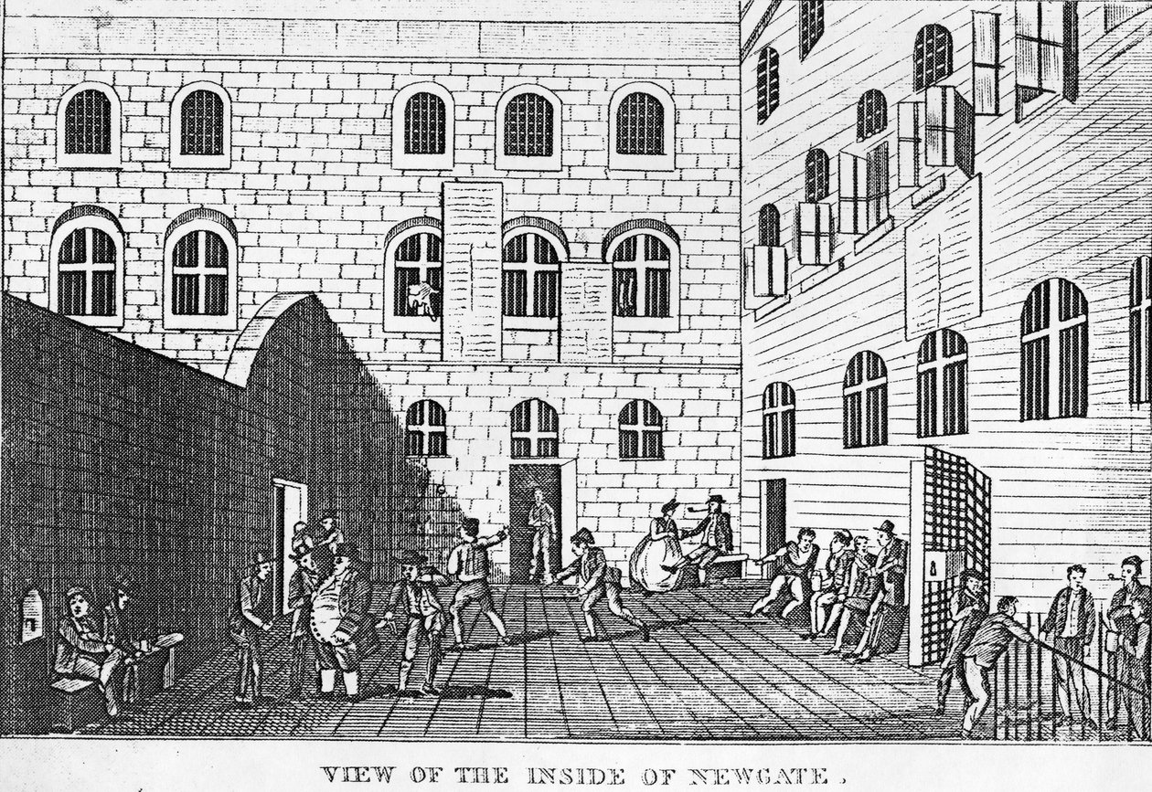 Ansicht des Inneren von Newgate, 1809 von English School