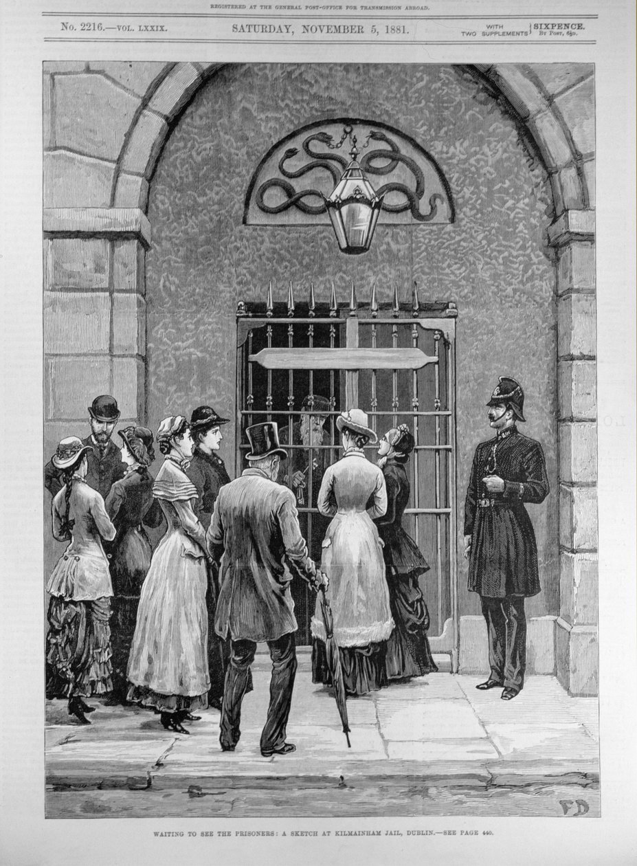 Warten auf die Gefangenen; Eine Skizze im Kilmainham-Gefängnis, Dublin, aus 