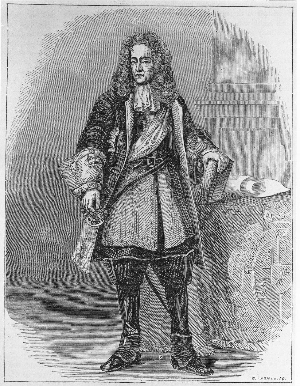 Wilhelm II., Prinz von Oranien (1626-50), graviert von W. Thomas (schwarz-weiß) von English School