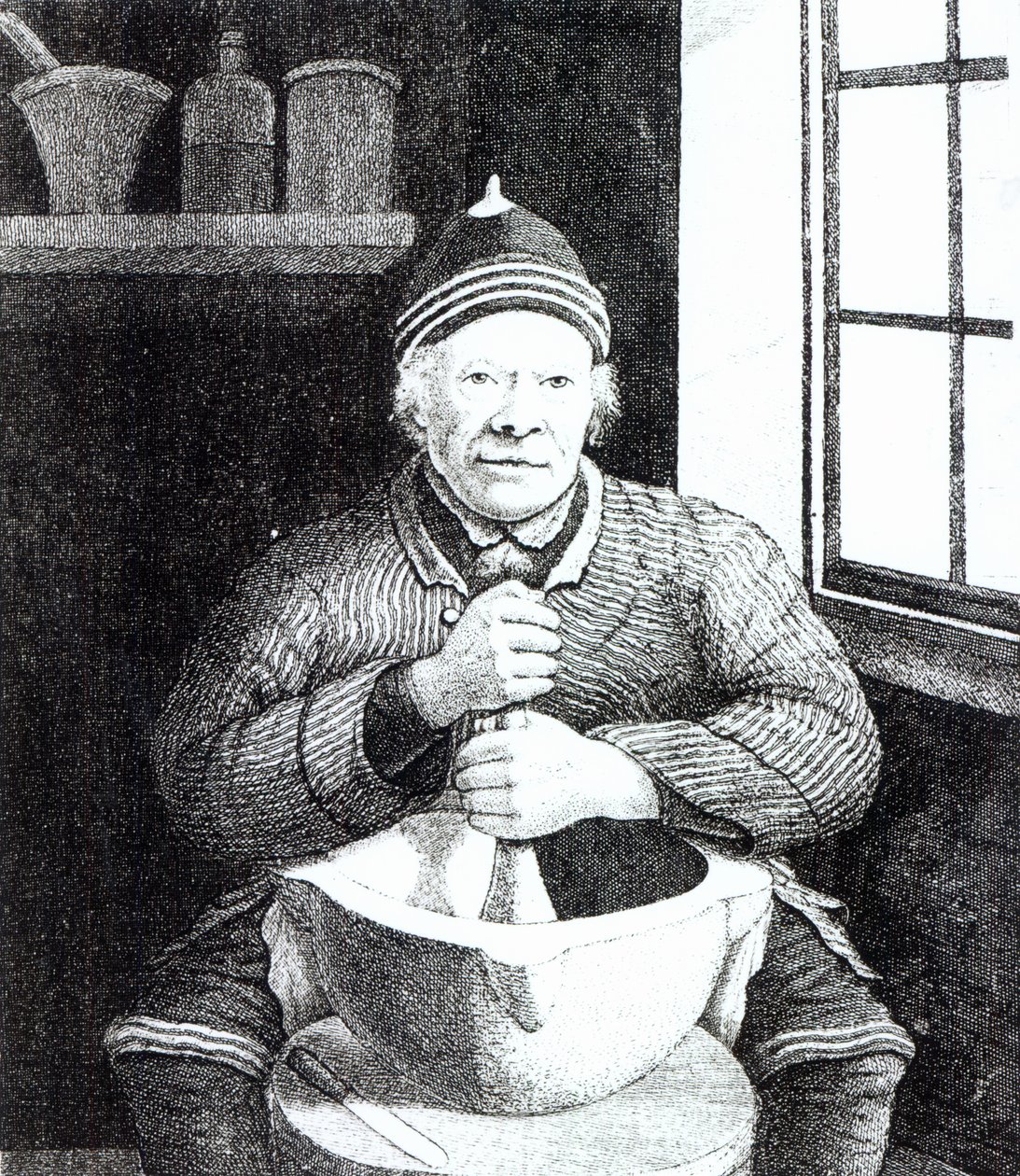 William Wilson, allgemein bekannt als Mortar Willie, im Alter von 107 Jahren, 1815 von English School