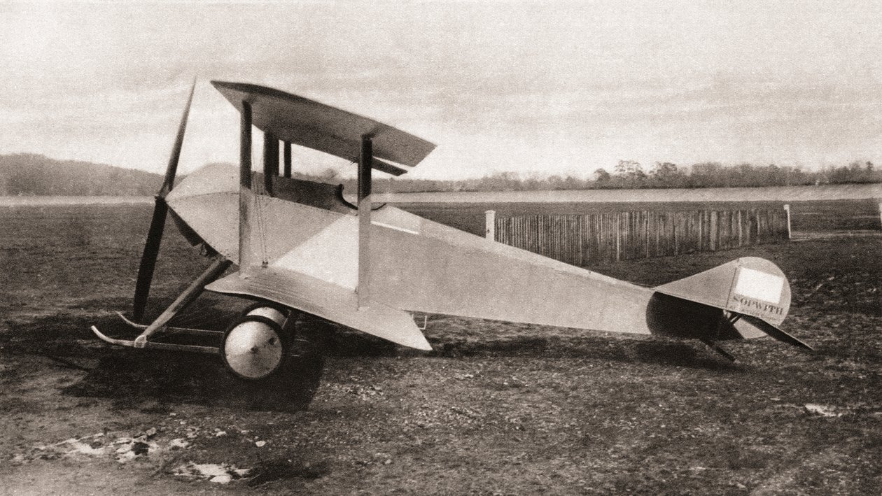 Ein Sopwith Tabloid, einsitziger Aufklärungs-Doppeldecker, verwendet während des Ersten Weltkriegs, aus The Illustrated War News, 1915 von English Photographer