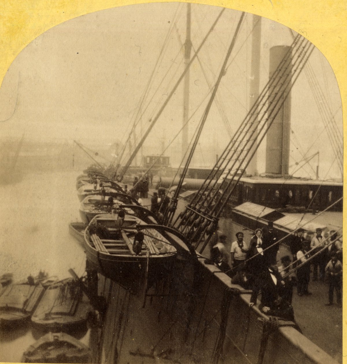 Deck der Great Eastern, 1850-60 von English Photographer