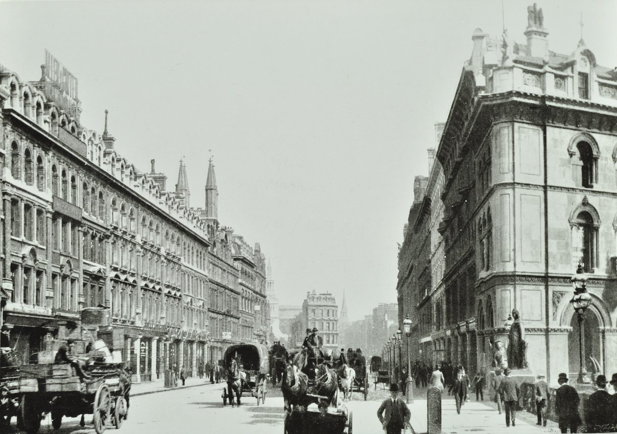 Holborn Viaduct, Blick nach Osten, City of London, 1875 von English Photographer