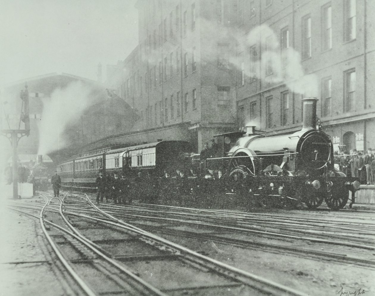 Letzter Breitspurzug verlässt den Paddington Station, 1892 von English Photographer