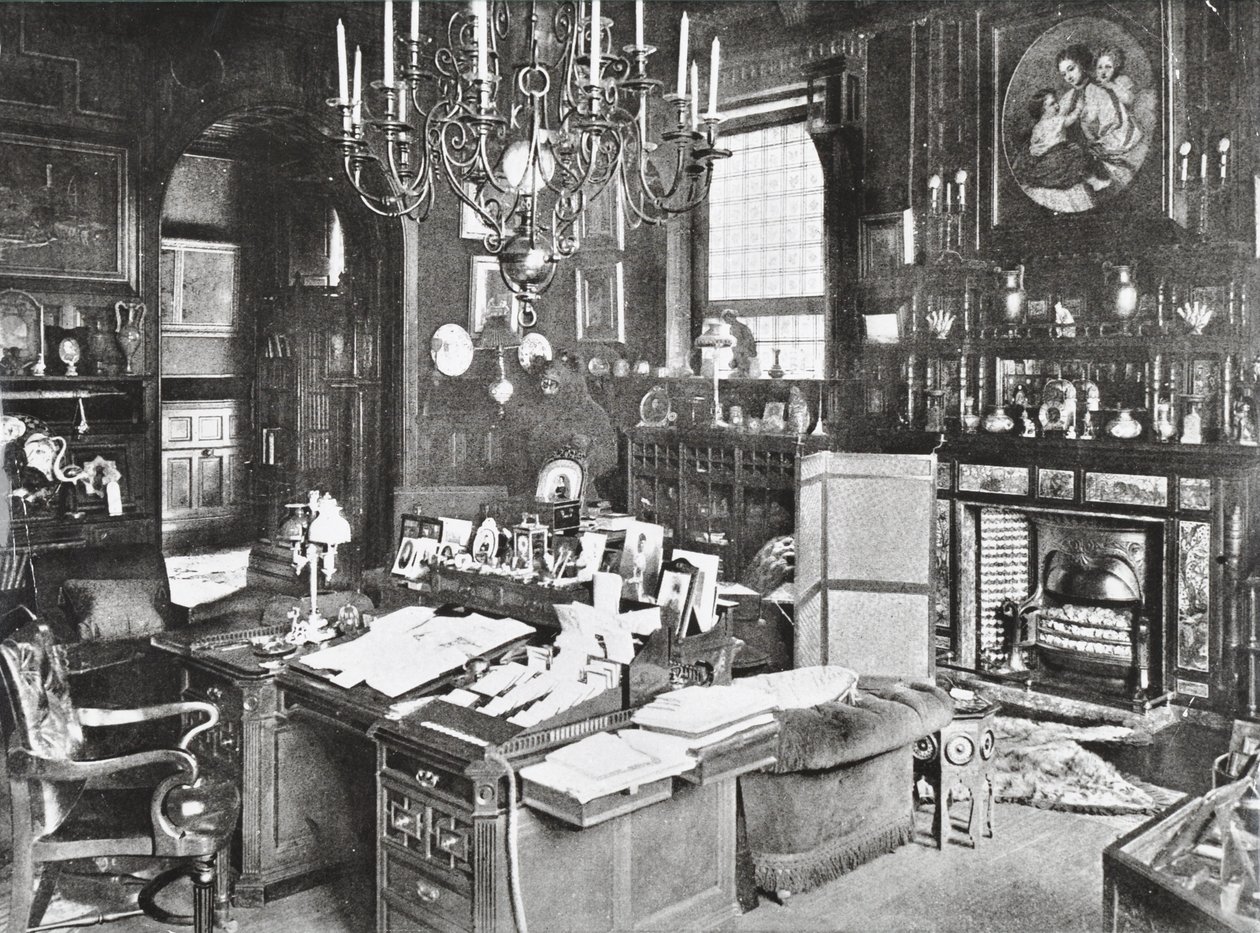 Marlborough House, Pall Mall, Westminster LB: Arbeitszimmer des Prinzen von Wales, 1895 von English Photographer