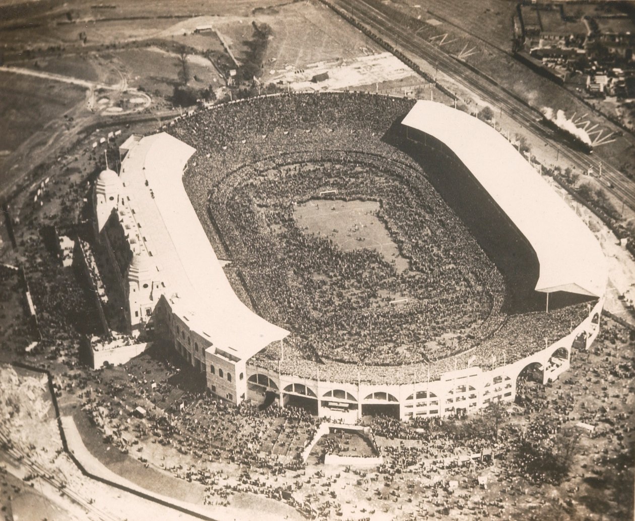 West Ham United gegen Bolton Wanderers, das erste Fußballspiel im neuen Wembley-Stadion, 1923 von English Photographer