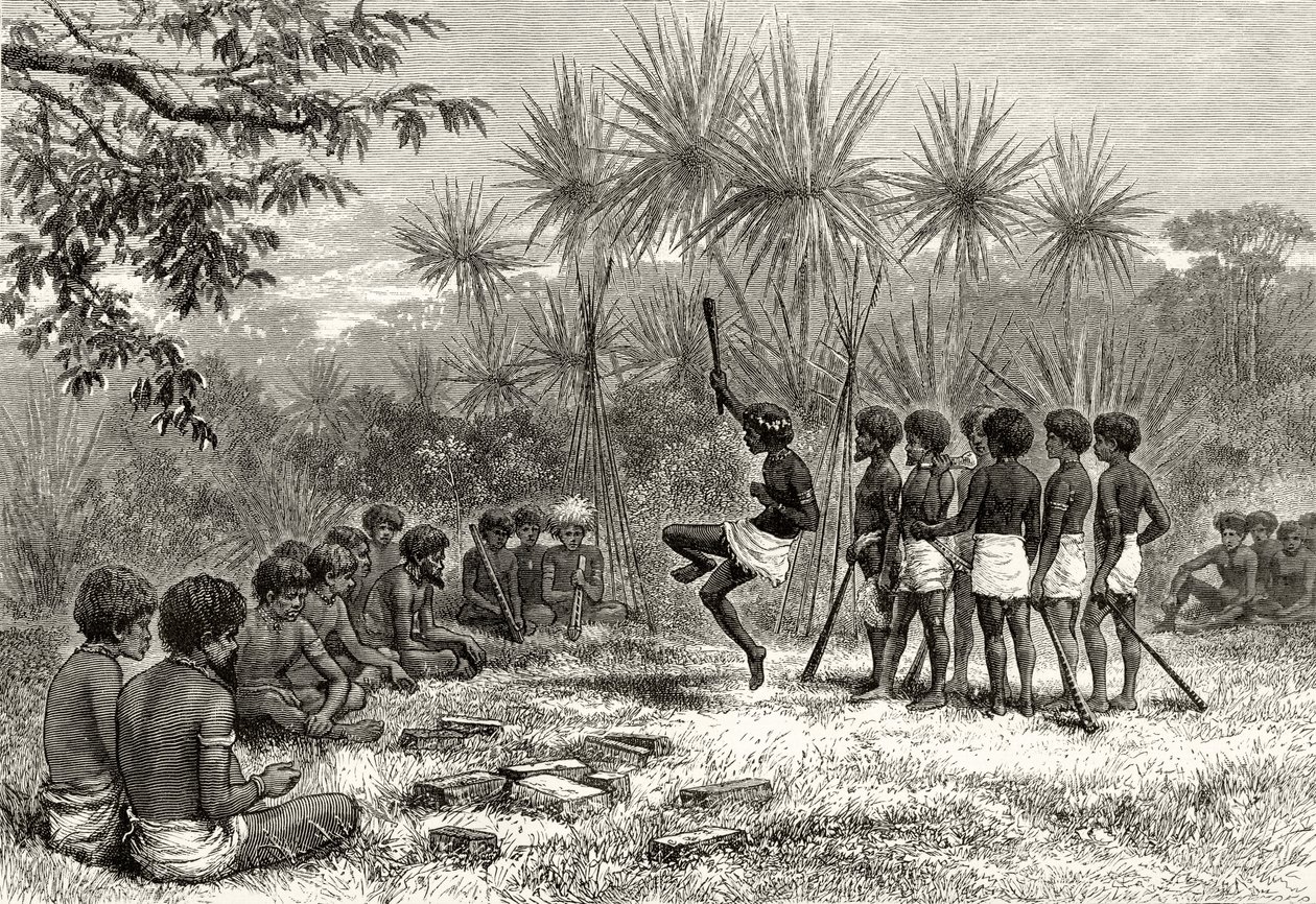 Ein Corroboree, ca. 1880, aus 