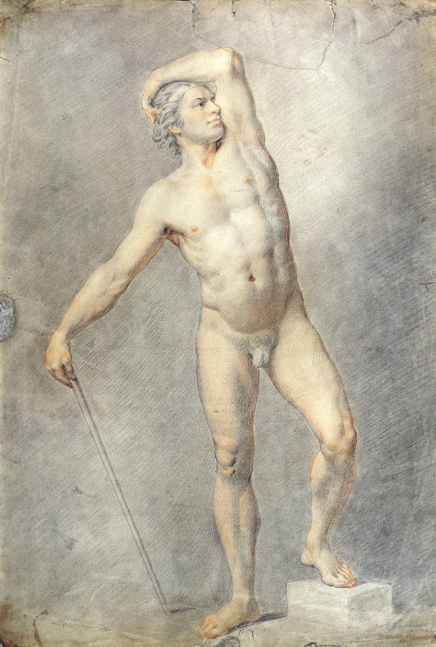Männlicher Akt, ca. 1770 von English School