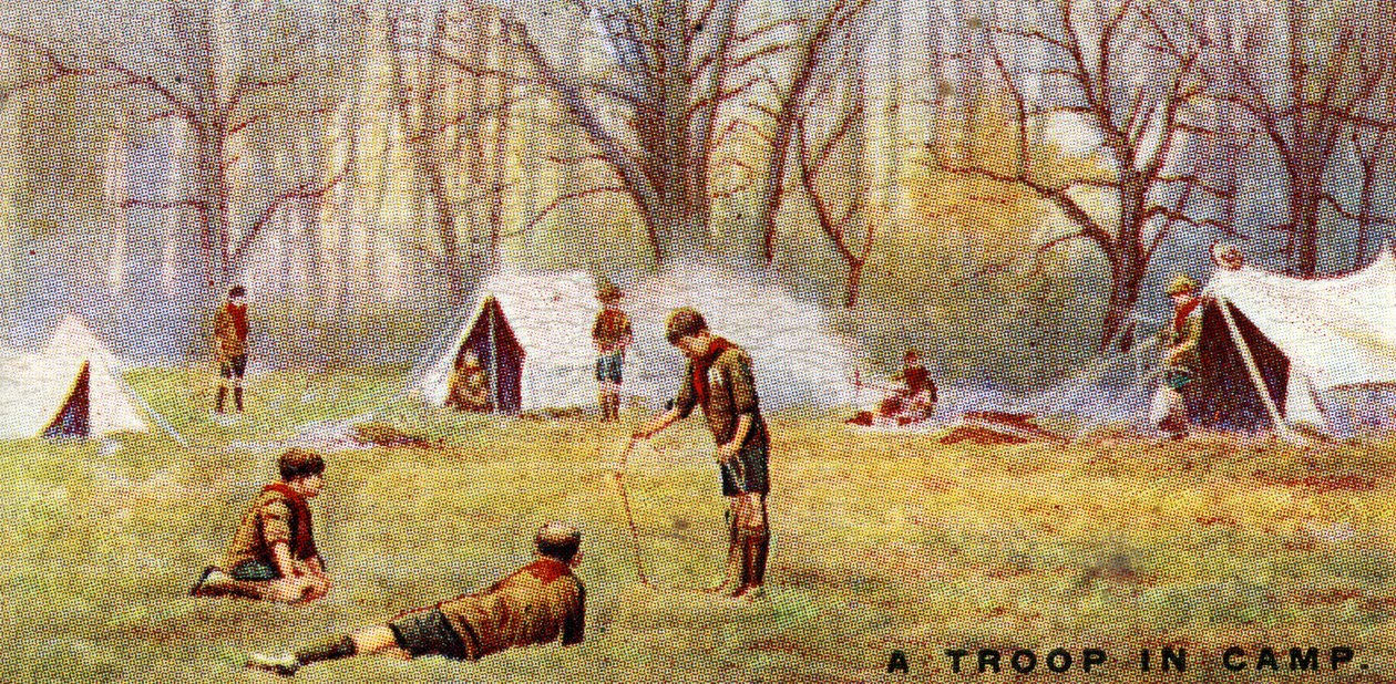 Eine Pfadfindertruppe im Lager, 1929 von English School