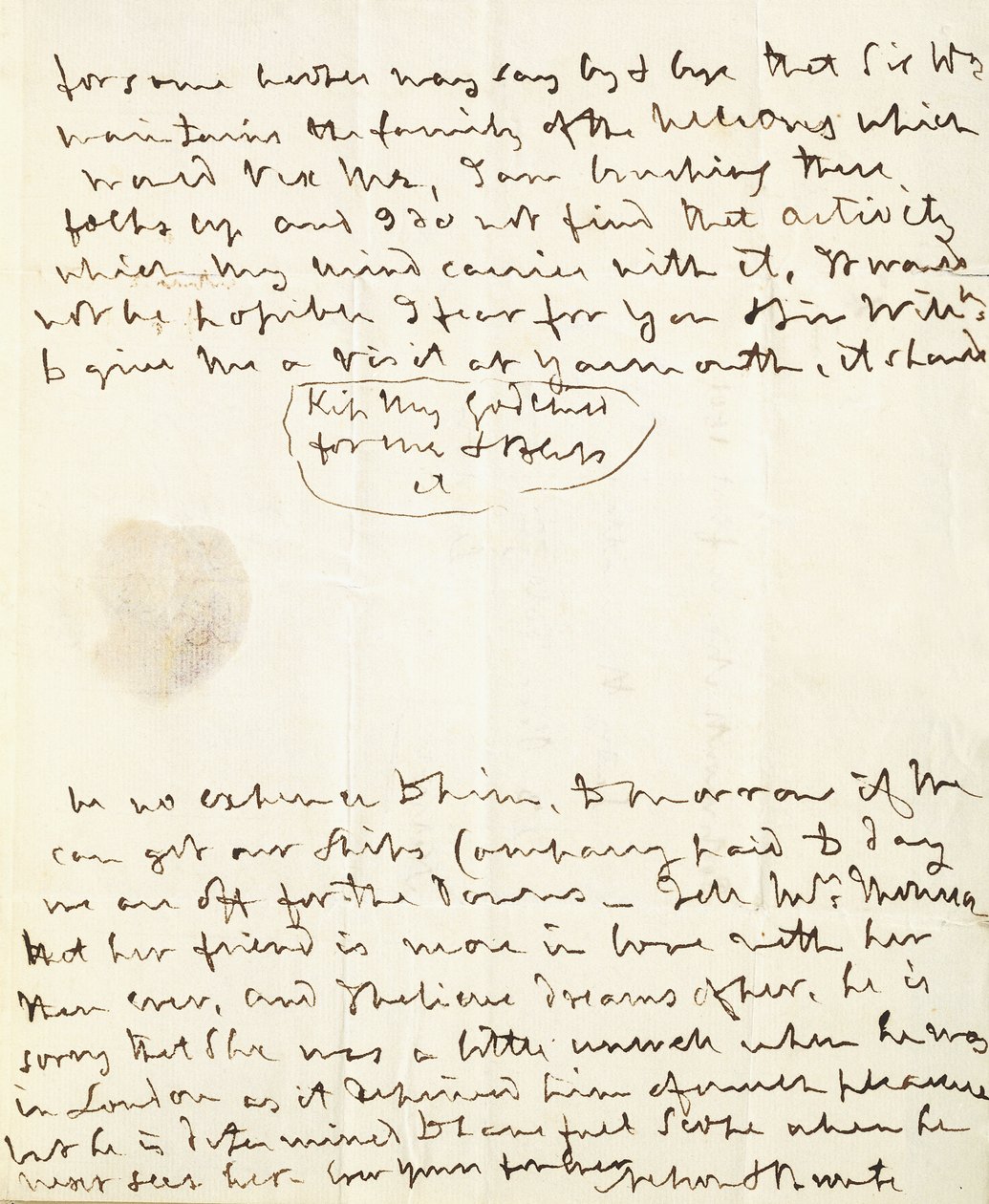 Ein signierter Autographenbrief an Lady Hamilton, 1801 von English School