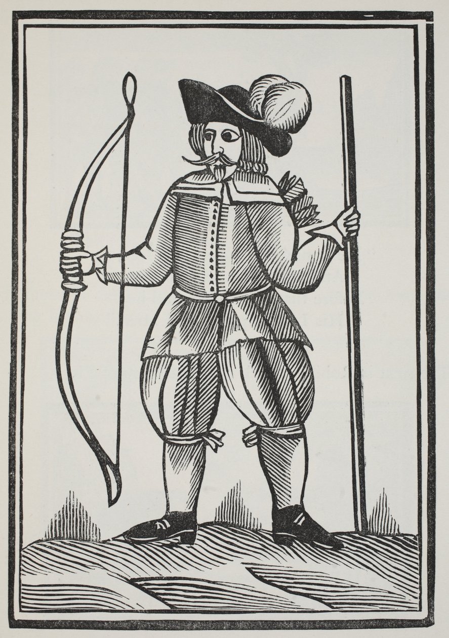 Eine wahre Geschichte von Robin Hood, Illustration aus Chap-books des achtzehnten Jahrhunderts von John Ashton, veröffentlicht 1882 von English School