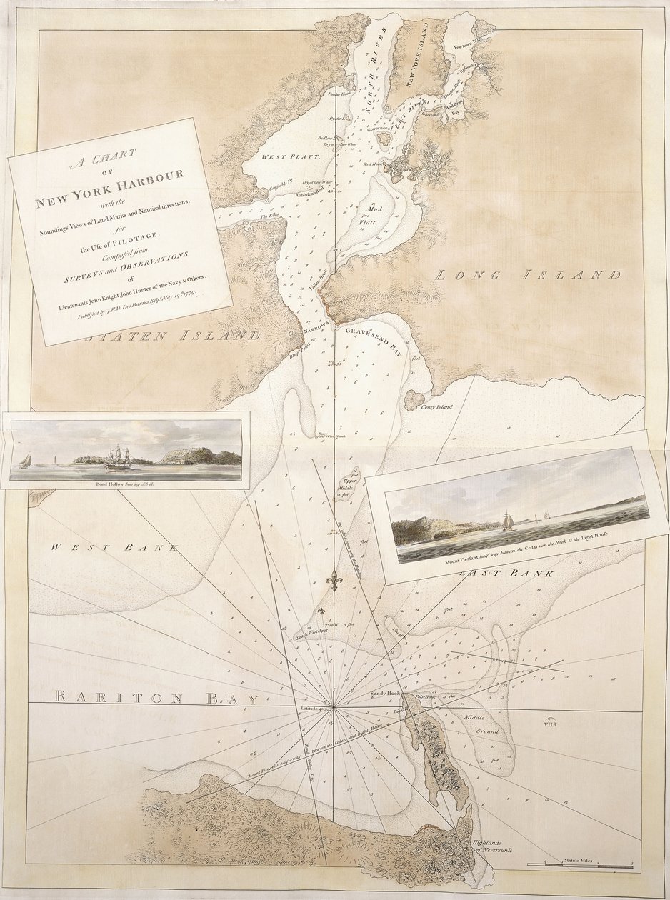 Eine Karte des Hafens von New York, 1774-1779 von English School