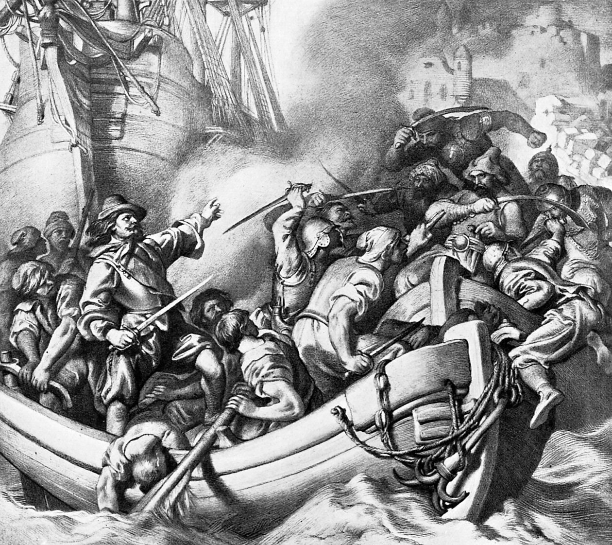 Admiral Blake vor Tunis von English School