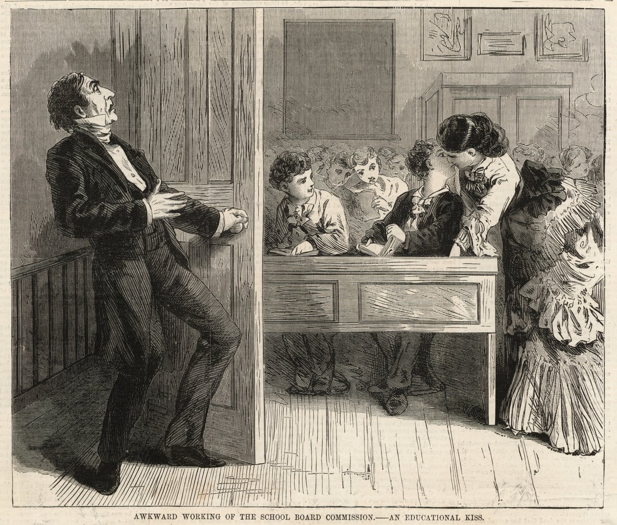 Ein lehrreicher Kuss (Gravur) von English School