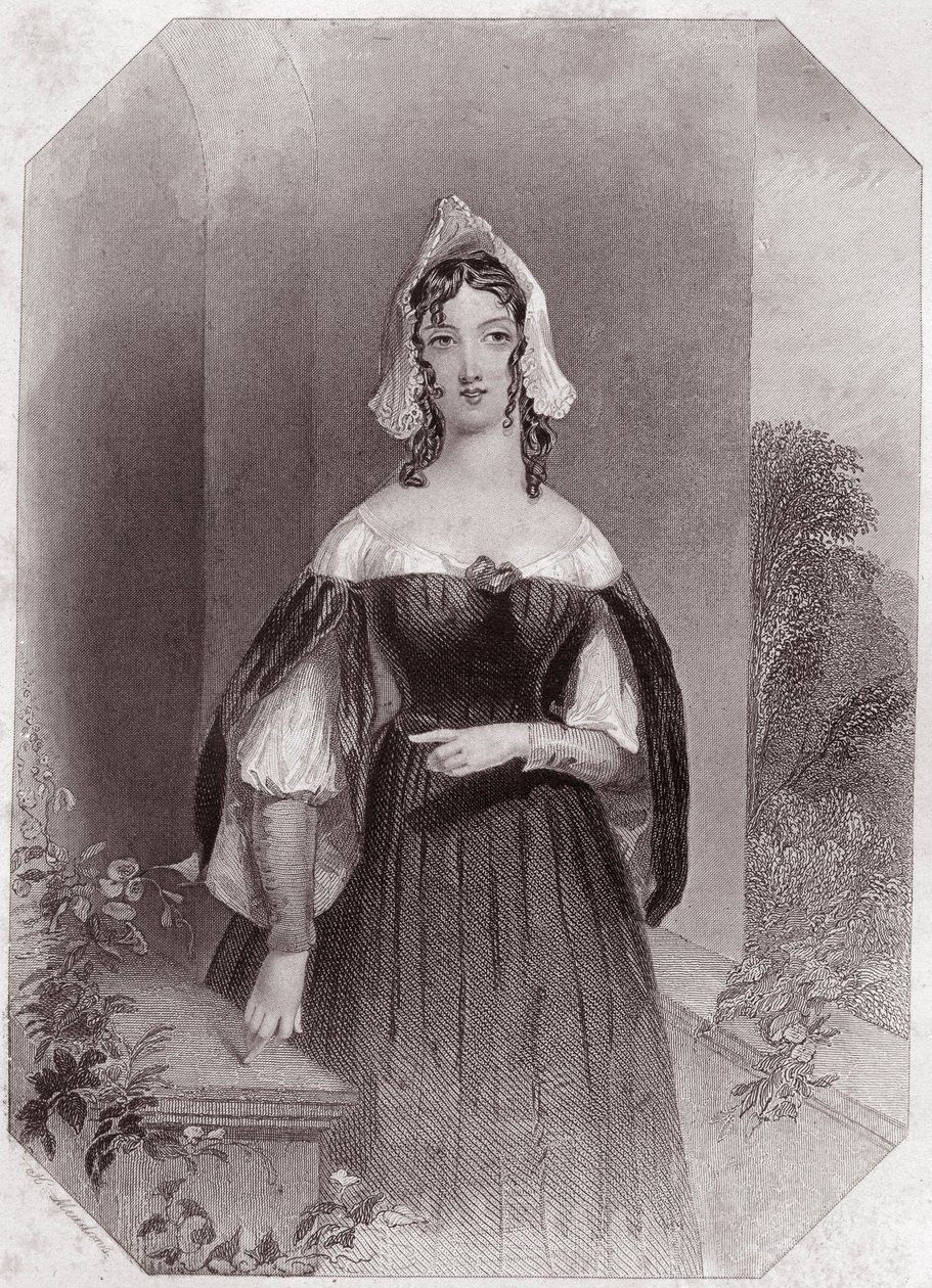 Anne Page (Die lustigen Weiber von Windsor) - aus „Galerie der Frauen von Shakespeare“, Sammlung von fünfundvierzig ernsthaften Porträts von frühen Londoner Künstlern, bereichert mit kritischen und literarischen Hinweisen, ca. 1838 von English School