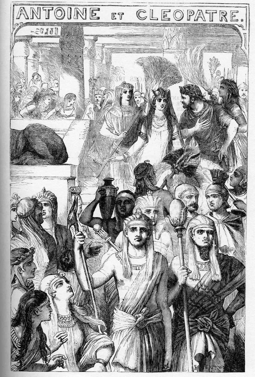 Antonius und Kleopatra - Illustration in „Gesammelte Werke von William Shakespeare“ 1866 - Die Illustrationen und die allgemeine Form dieser Ausgabe sind von Cassell