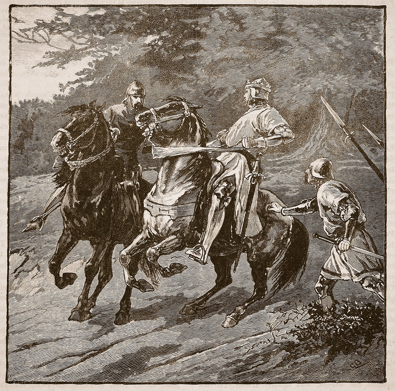 Verhaftung von König Richard, Illustration aus Cassells Illustrierter Geschichte Englands von English School