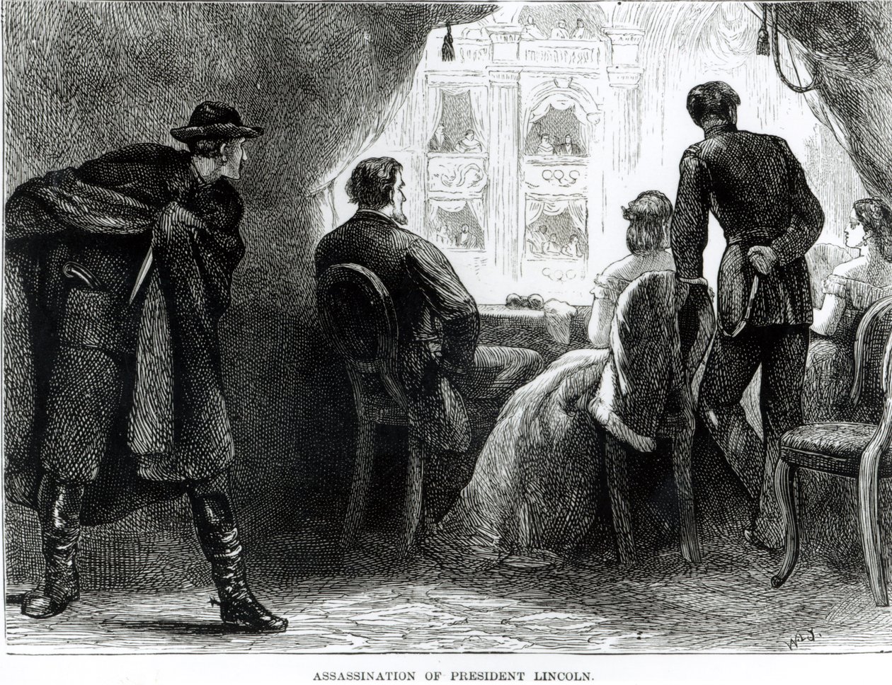 Ermordung von Präsident Lincoln, 14. April 1865 von English School